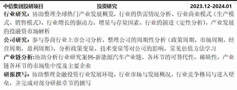 中信集团-投资研究项目 中信集团-投资研究项目